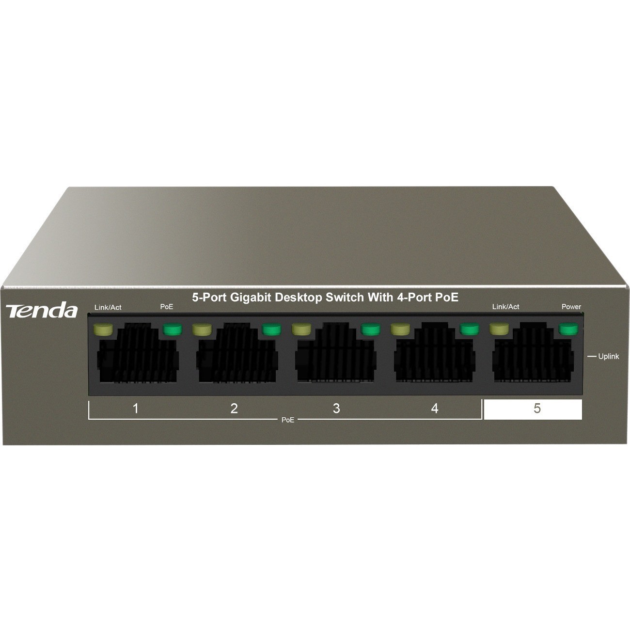 5-портовый гигабитный настольный коммутатор Tenda с 4-портовым PoE (teg1105p463w)