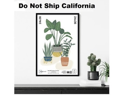 Mainstays 24x36 Basic Black Poster Frame Free & Fast Shipping Black poster frame