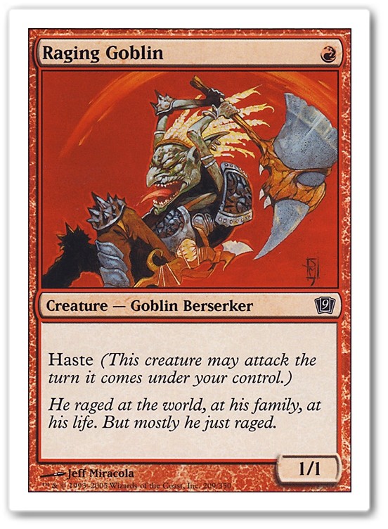 RAGING GOBLIN x4 mtg EX/NM 9th Edition 4 Common