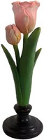Clayre & Eef 6PR6464 KerzenstäNder Blume GrüN Rosa 28 Cm
