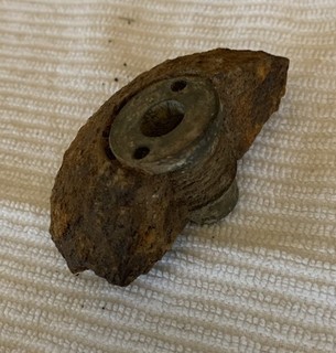 Civil War Cannonball Fragment With Fuse Battlefield Dug Virginia