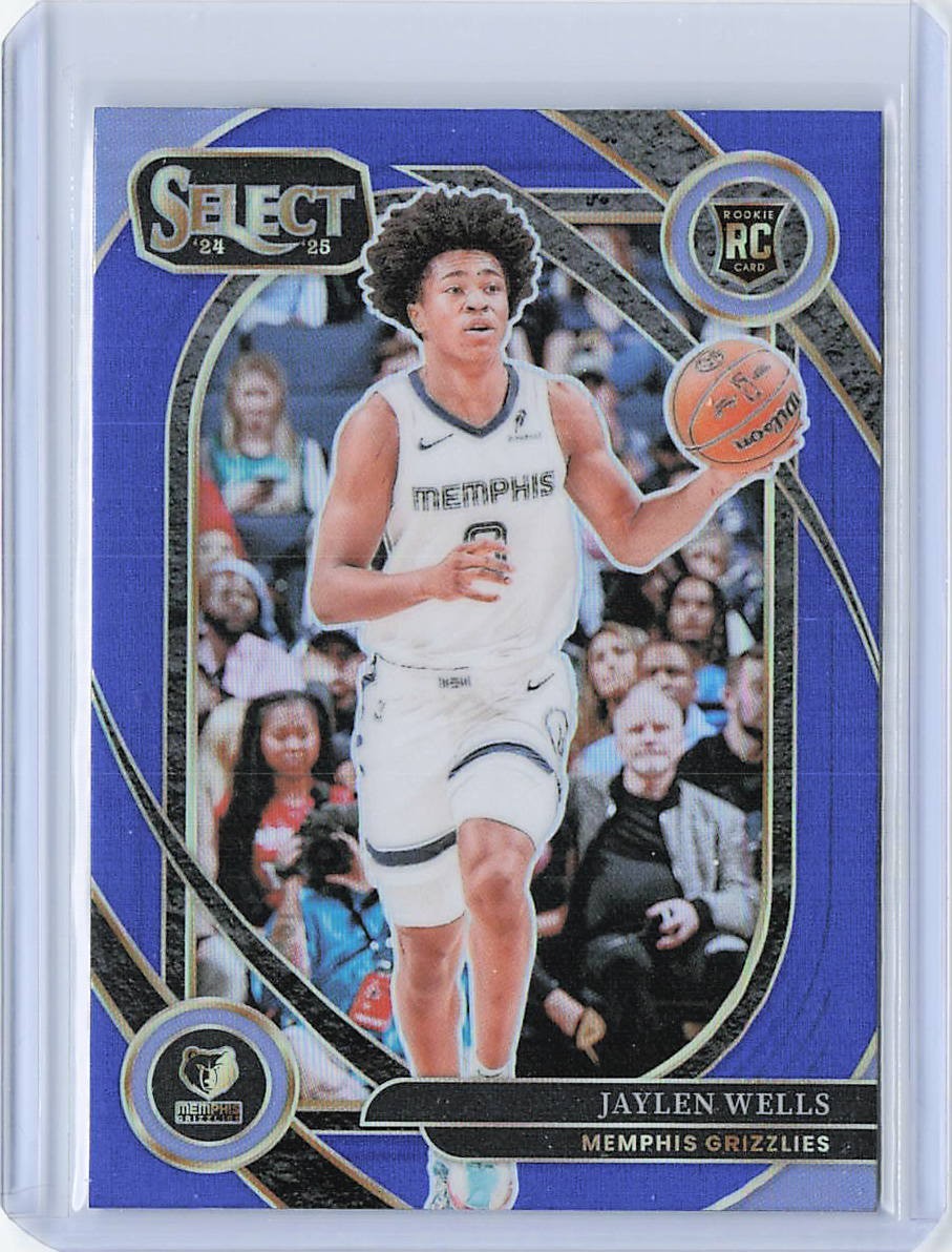 2024-25 Select- Jaylen Wells #267 Courtside Blue Holo Prizm (RC)
