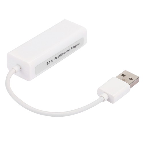 USB2.0 Ethernet Adapter RJ45 White ABS RTL8152B Chip Computer External Netwo NEW - Afbeelding 2 van 11