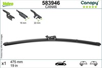 Wischblatt Scheibenwischer Canopy Valeo 583946 FüR VW Passat B6 3C2 Variant 3C5
