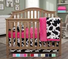 Cow Print Country Style Baby Bedding Western Crib Bedding Set