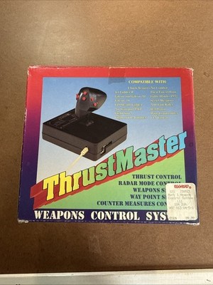 vintage Thrustmaster Control System joystick flight controller for PC simulators