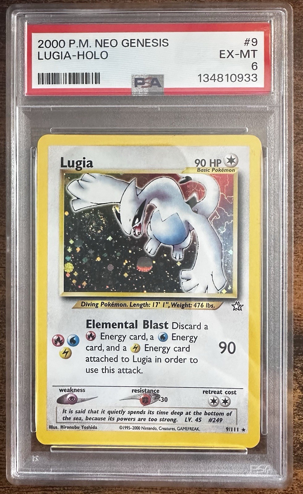 Pokémon TCG PM Lugia Neo Genesis #9 Holo PSA 6 EX MT 🔥🔥