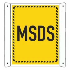 Lyle Lcdf-0003-Na_8X10 Msds Information Sign, 10Inx8in, Aluminum
