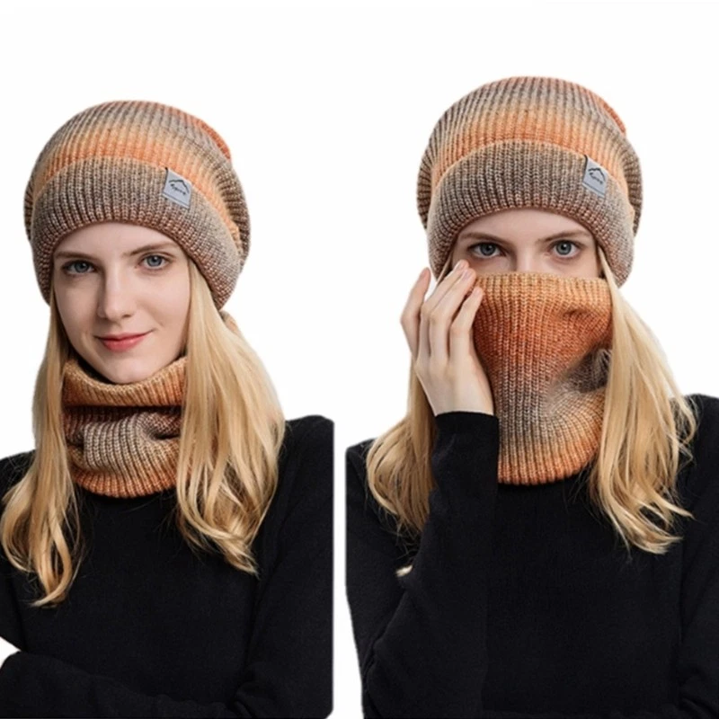 Usb Heated Hat Scarf Set Electric Warm Knit Hat Scarf Set Heated Beanie