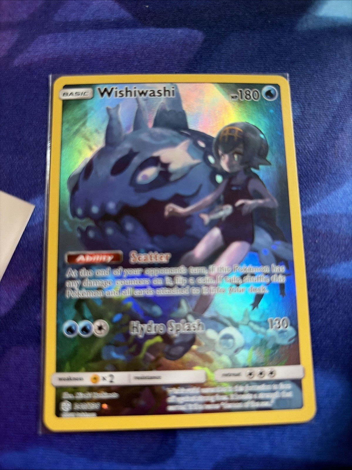 Wishiwashi 240/236 Pokemon Cosmic Eclipse Secret Rare Full Art Holo NM