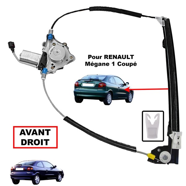 Newparts Elektrischer Fensterheber Vorne Rechts FüR Renault Megane 1 Coupé 96-03-image