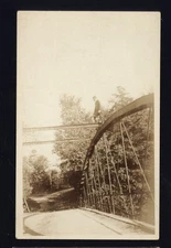 RPPC - BRIDGE ROAD no location MAN STANDING on TOP of BRIDGE * not mailed