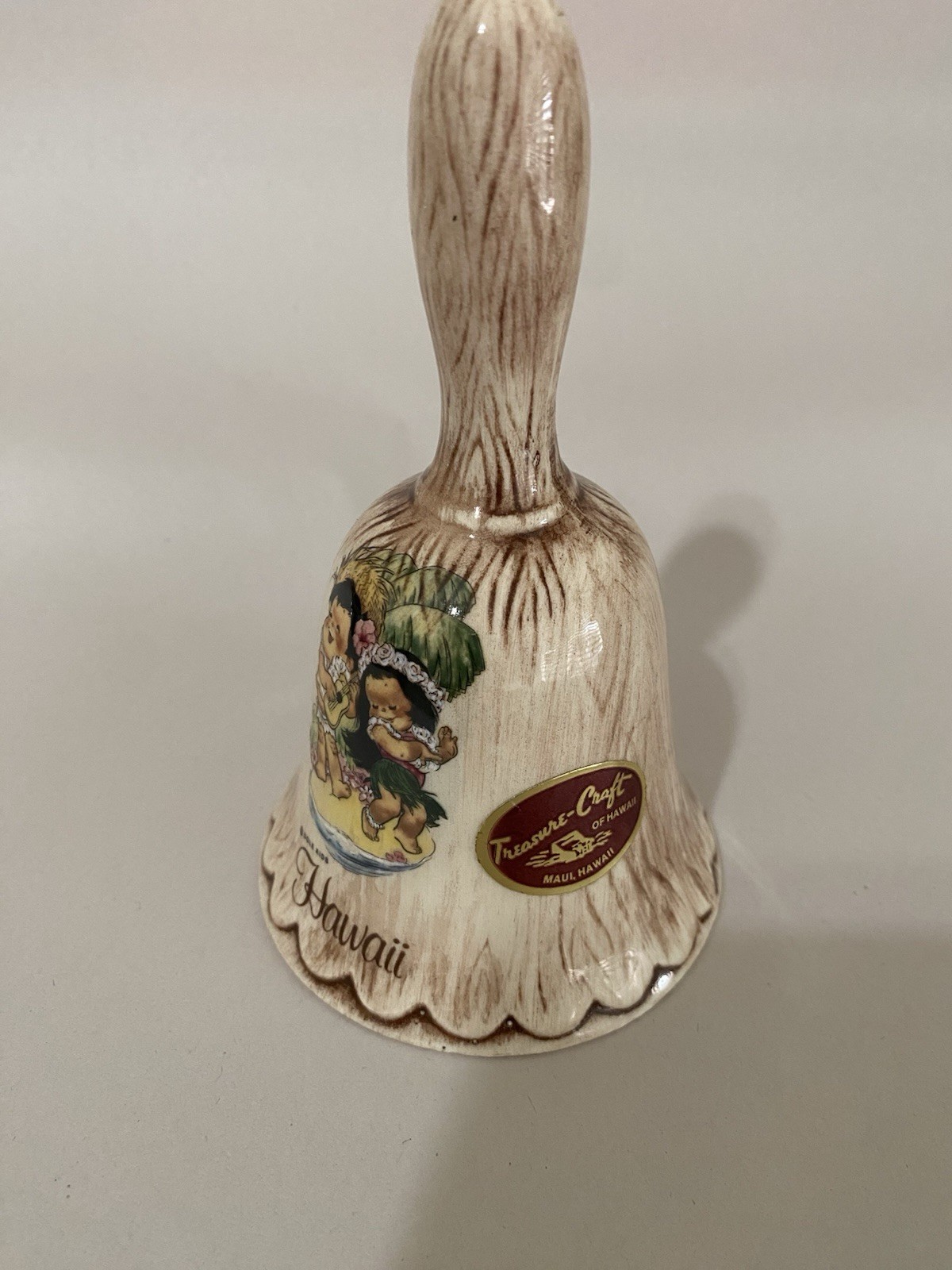 Treasure Craft USA Vintage MCM Ceramic Dole Kids Hawaii Collectible Bell