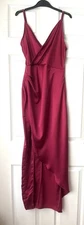 PrettyLittleThing Tulip Hem Sleeveless Front Split Maxi Dress UK 4 Woman