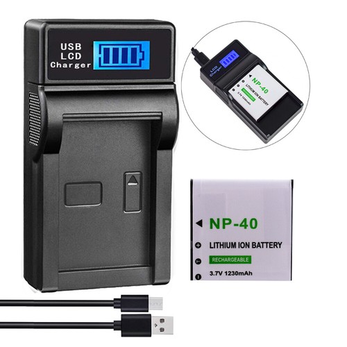 Battery or Slim USB Charger for Casio NP-40 AZ526 HP V5061H D3500 V5560AU SKL-60 - Picture 27 of 47