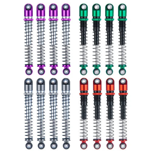4PCS + 48MM Aluminum Threaded RC Shock Absorber Damper for 1/24 RC Axial SCX24