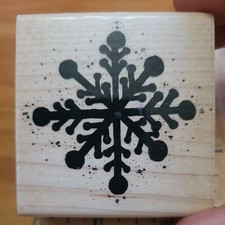 Snowflake Rubber Stamp, 2.5" X 2.5", JRL Design, NEW