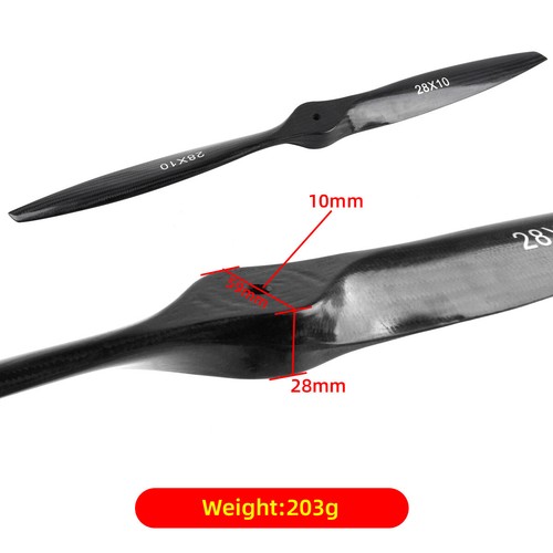 Carbon Fiber Propeller 32x12 28x10 24x9 20x16 19x10in for RC Gas Model Airplane - Picture 11 of 15