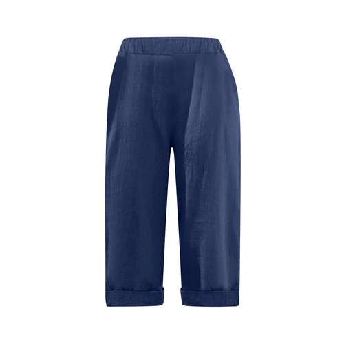 Womens Cotton Linen Baggy Harem Pants Summer Casual Trousers Cropped Pants - Picture 5 of 37