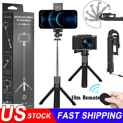 3in1 Multifuctional 28/40in Selfie Stick Tripod Stand w/ Bluetooth Remote Phone