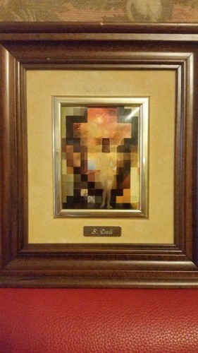 Mid Century Enamel Vintage Dali Painting of Muse Gala Reproduction - Picture 3 of 4