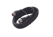 Steren 12ft F-F RG59 Quick Connector Patch Cable Black