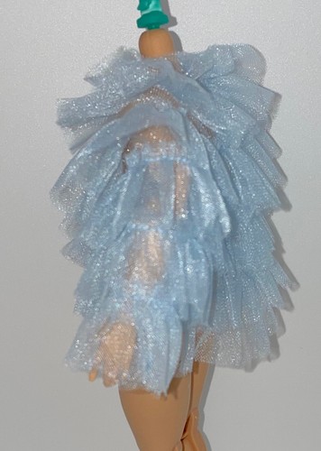 Barbie Extra #9 Doll Curvy Outfit Jacket Accessory Blue Ruffled Tulle Coat NEW - Picture 4 of 6