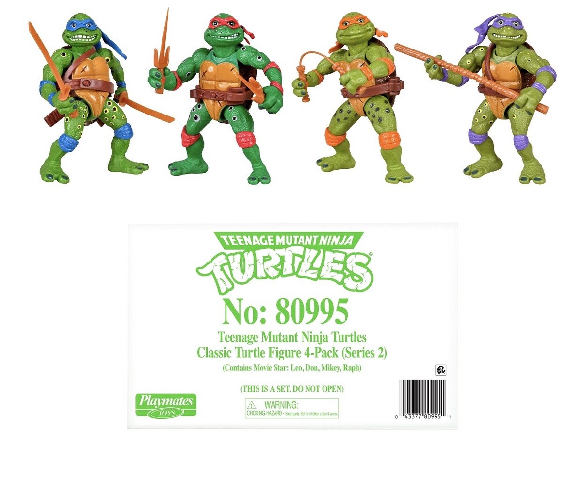 TMNT 4 Pack 1991 Classic Movie Star Teenage Mutant Ninja TMNT 4 Pack 1991 Classic Movie Star Teenage Mutant Ninja