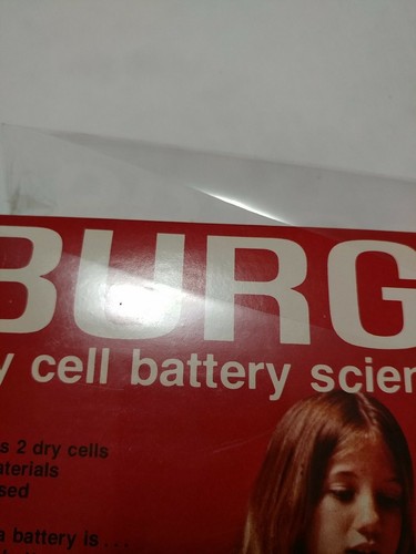 Vintage 1970s Burgess Dry Cell Battery Flashlight Science Kit, New Old Stock NOS - Picture 3 of 6