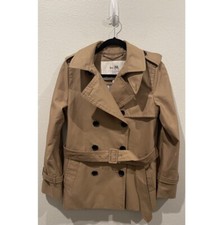 Coach Short Trench Tan Coat Size S