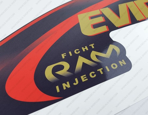 Evinrude 175 hp Ficht RAM Injection 2001 Blue Cowl outboard decals sticker - Picture 4 of 5
