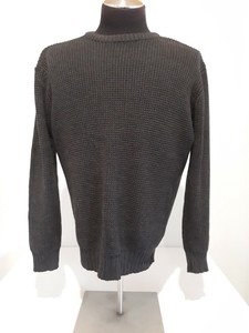 grey waffle knit sweater