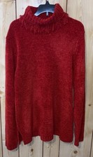 Sag Harbor Women's Medium Red Turtleneck Sweater Long Sleeve
