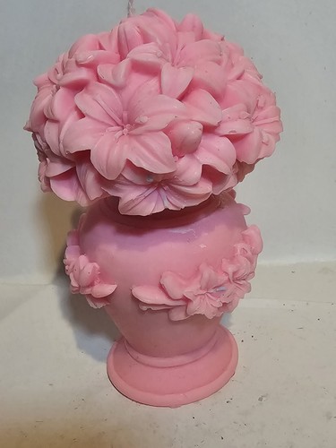 Vaso in cera di soia fatto a mano con candela gigli. Regalo, decorazione casa - Foto 6 di 10
