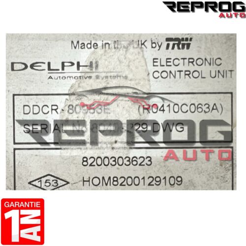 CALCULATEUR VIERGE RENAULT KANGOO CLIO 2 8200303623 HOM8200129109 DELPHI DDCR - Picture 2 of 2