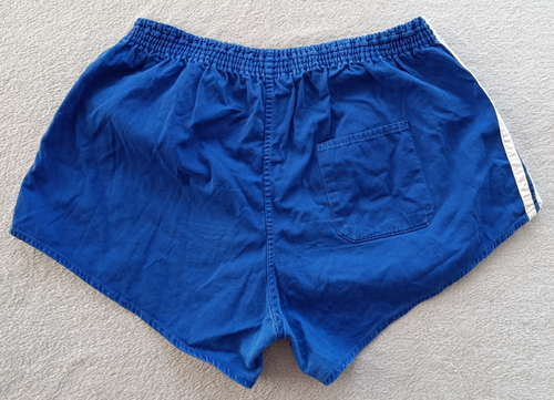 Adidas West Germany vintage 80s Blue Running Ibiza Cotton shorts size 8 (XL) - Picture 6 of 10