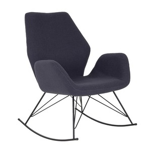 Details About Bryce Designer Dark Grey Rocking Chair Unique Seat Modern Felt Accent Chair