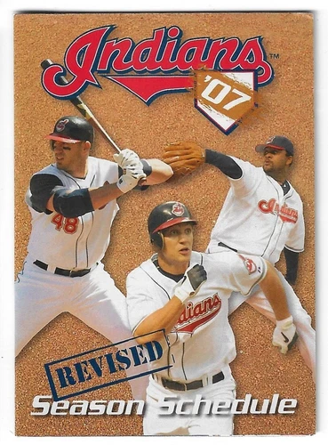2007 Cleveland Indians REVISED MLB Baseball Schedule !!! Corona