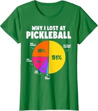 Why I Lose At Pickleball Humor Funny Pickleball Ladies' Crewneck T-Shirt