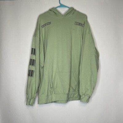 The Mayfair Group It Cost Zero Dollars Graphic Pullover Hoodie Women XL Green