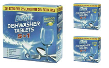 Image of Duzzit Dishwasher Tablets 5 in 1 Lemon Fragrance x 3