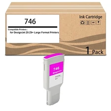 1 Pack 746 Photo Ink Cartridge Works for DesignJet Z6 Z9+ Large Format Magenta