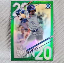 Ed Howard RC SP /99📈2020 Bowman Chrome 20 In 20 Green Refractor #20IN20-EH Cubs