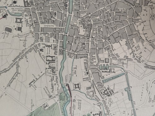 2 1853 Dublin Ireland SDUK Maps Hand Colored Engraved City View Antique Lot - Picture 9 of 12