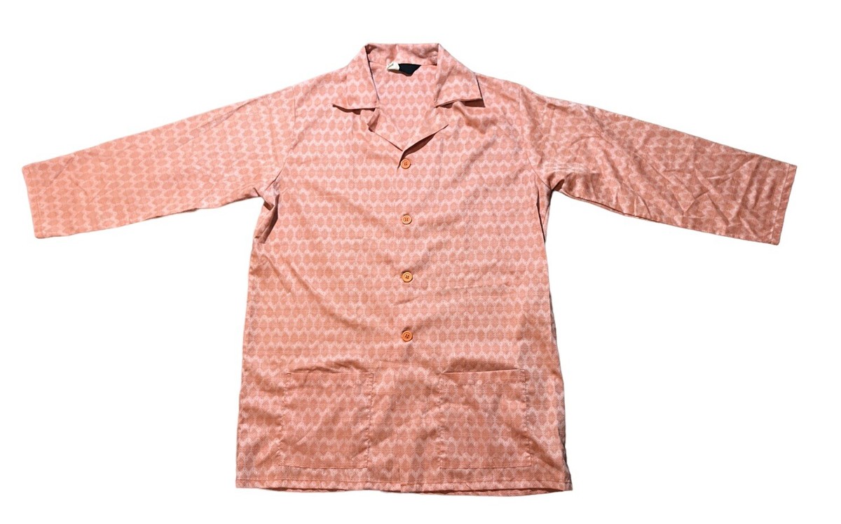 Vintage Sears Shirt Mens Size M 60s 70s Pajama Sleep Overshirt 
