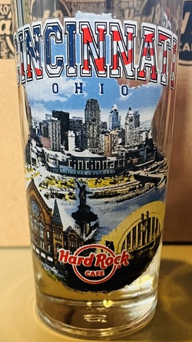 Hard Rock Cafe CINCINNATI 2022 4" SHOT GLASS V20 City T-Shirt CORDIAL Glassware - Picture 2 of 3