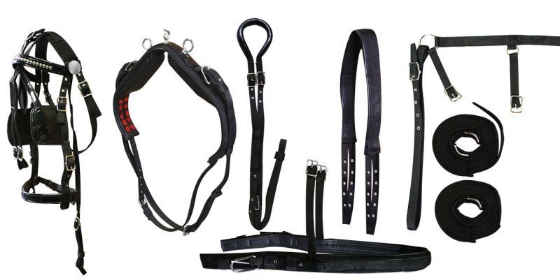 Medium to Large Pony Premium Nylon Driving Harness NEW Medium to Large Pony Premium Nylon Driving Harness NEW