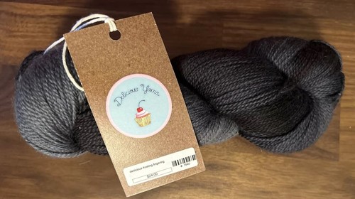 Delicious Yarns Frosting Fingering Color 104 Licorice 100% Superwash Merino