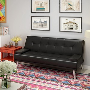 Pu Leather Sofa Lazy Bed 3 Seater Home Office Uk Image Is Loading Pu Leather Sofa Lazy Bed 3 Seater