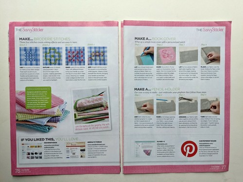 Broderie Suisse Stitches Pouch Book Cover Pencil Case Embroidery Chart Pattern - Picture 2 of 2